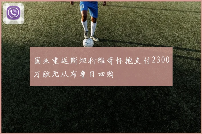 国米重返斯坦科维奇怀抱支付2300万欧元从布鲁日回购